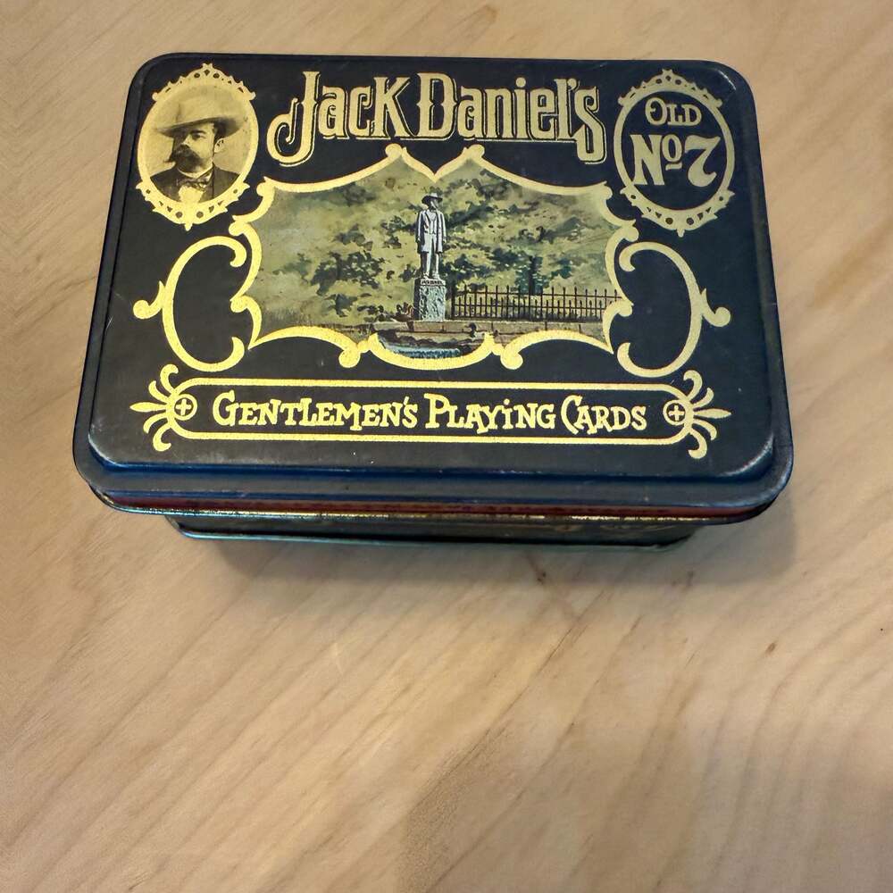 Vintage Jack Daniel's Old No. 7 Gentleman's Playing Cards Collector Tin